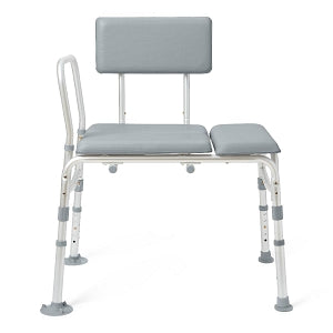 Medline Transfer Bench with Back - Padded Transfer Bench, 400 lb. Weight Capacity - G3-100KBPX1