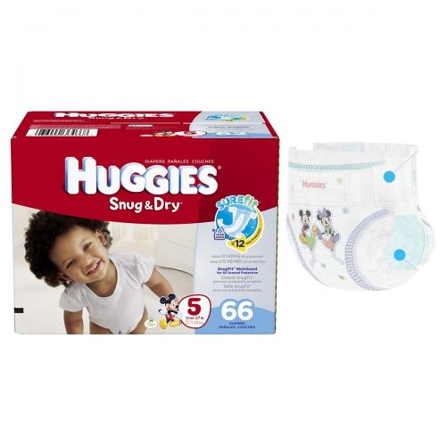 Kimberly-Clark Huggies Snug & Dry Diapers - DIAPER, HUGGIES, SNUG, DRY, SIZE5, BIG, PCK, 66 - 49860