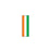 Key Surgical Patterned Sheet Tape - 1/4" Sheet Tape, ID, Orange / White / Green, Horizontal Stripes - T-330-070103
