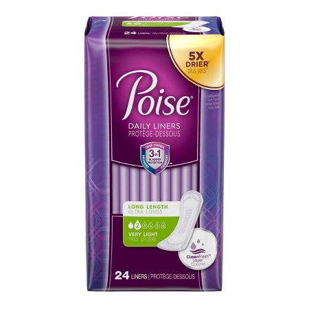 Kimberly-Clark Poise Pad Liners - Pantiliner, Very Light, Long - 19308
