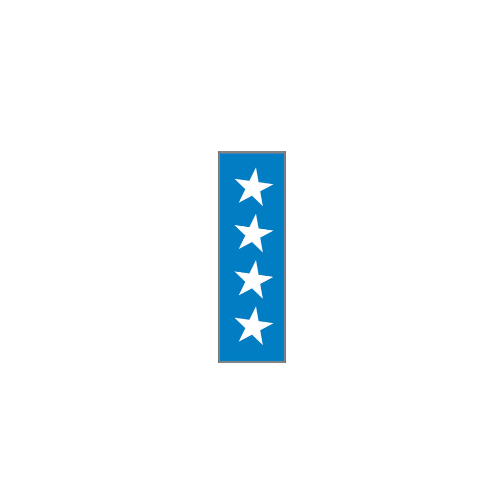 Key Surgical Identification Tape - Identification Tape, 1/4", Blue / White Stars - T-703-02