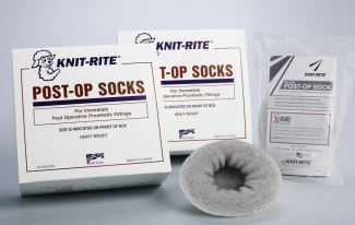 Knit-Rite Post-Op Prosthetic Socks - X-Static Post-Op Sock with Silver Fibers, Sterile, 18" Long x 9" Top x 7" Toe - 1PL3-X7-18