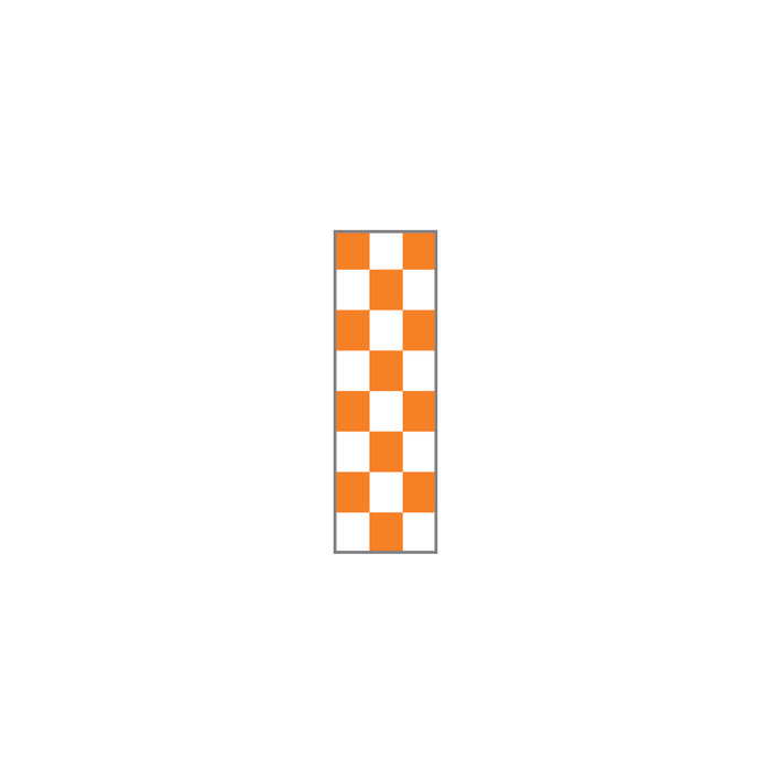 Key Surgical Patterned Sheet Tape - 1/4" Sheet Tape, ID, White / Orange - T-220-0107