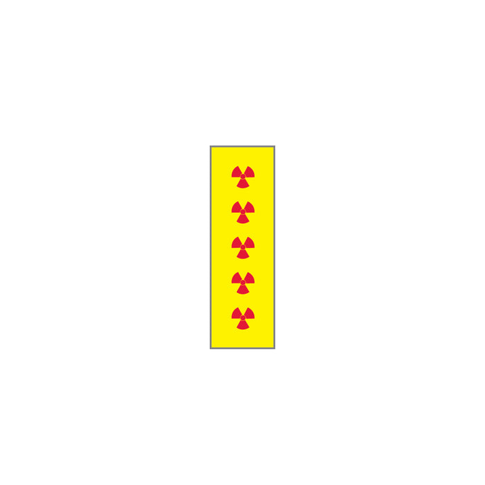 Key Surgical Patterned Sheet Tape - 1/4" Sheet Tape, ID, Yellow / Red Nuclear - T-714-0504