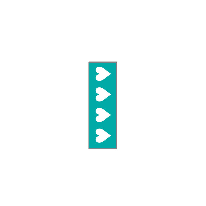Key Surgical Patterned Sheet Tape - 1/4" Sheet Tape, ID, with White Heart, Emerald Green - T-701-21
