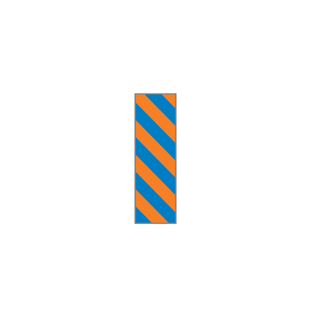 Key Surgical Patterned Sheet Tape - 1/4" Sheet Tape, Blue / Orange Stripes - T-320-0207