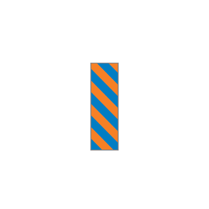 Key Surgical Patterned Sheet Tape - 1/4" Sheet Tape, Blue / Orange Stripes - T-320-0207
