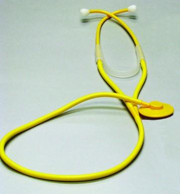 Kerma Disposable Nurse Style Stethoscope (4700 -4730) - Disposable Nurse Style Stethoscope, Yellow with Chrome, Novaplus - V4730