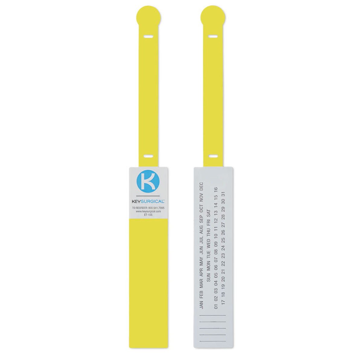 Jetty Scope Tag Key Surgical Scope Tags - Scope Tag with Lab Marker, Yellow, 13.25