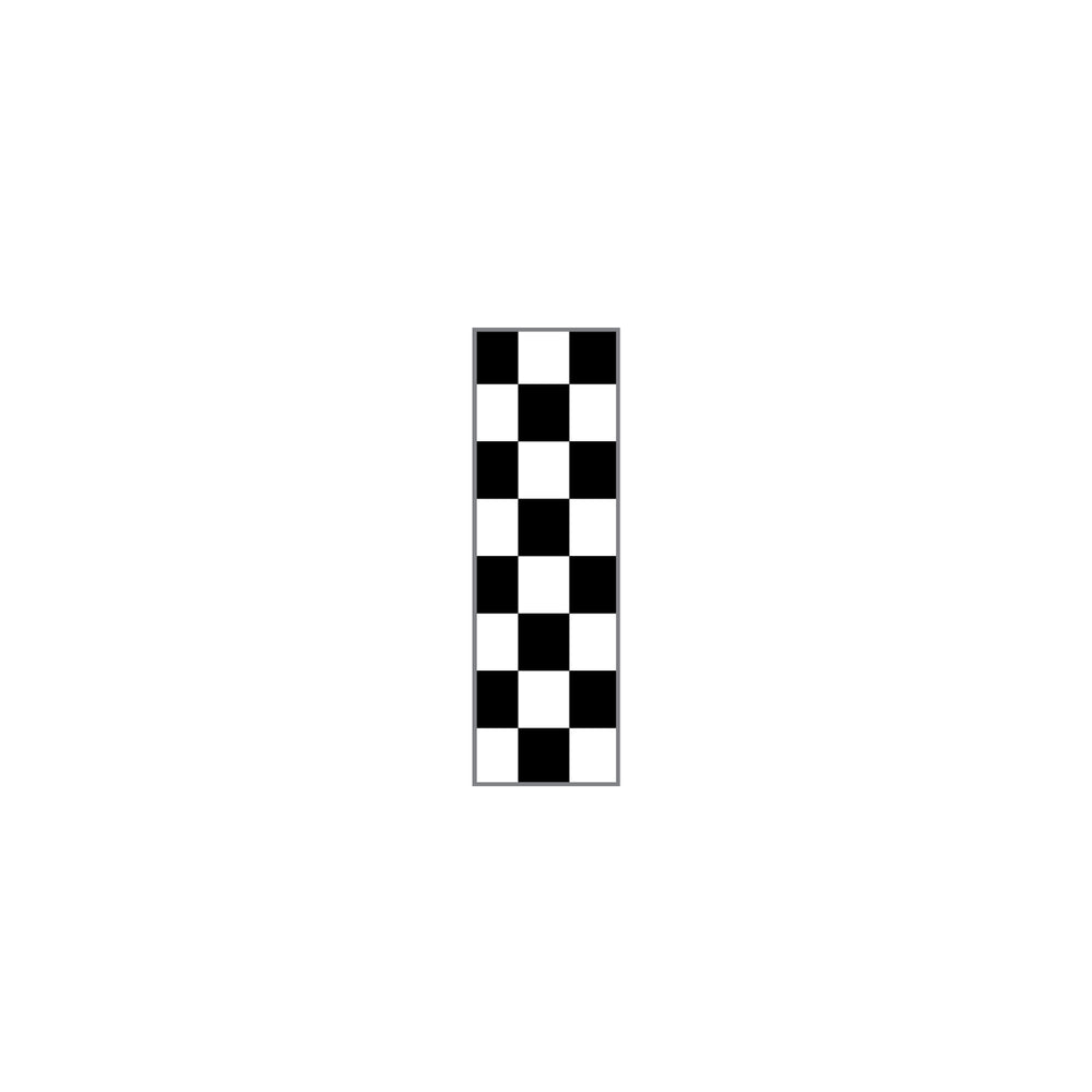 Key Surgical Patterned Sheet Tape - 1/4" Sheet Tape, ID, White / Black, Checkerboard - T-220-0109