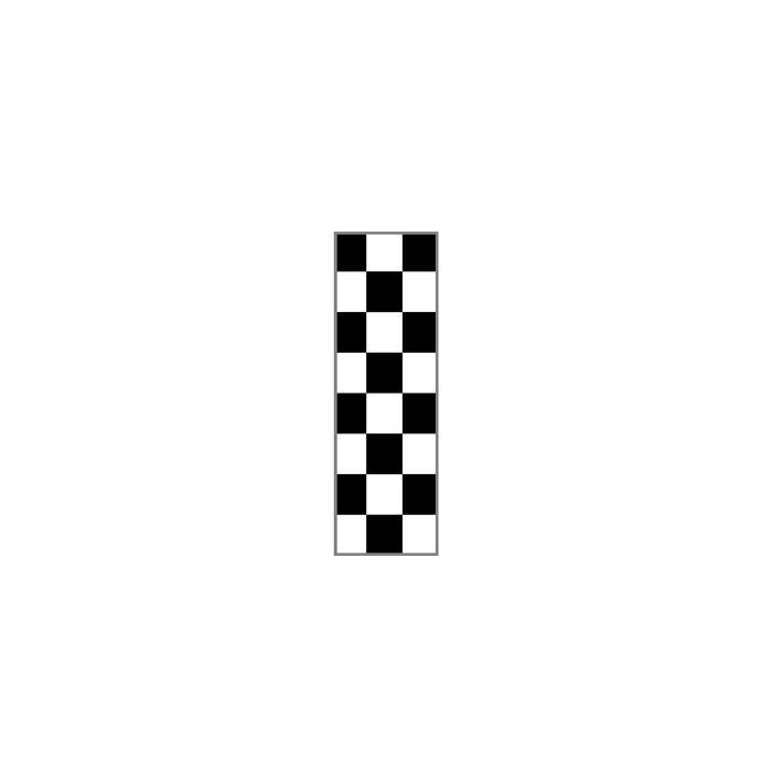 Key Surgical Patterned Sheet Tape - 1/4" Sheet Tape, ID, White / Black, Checkerboard - T-220-0109