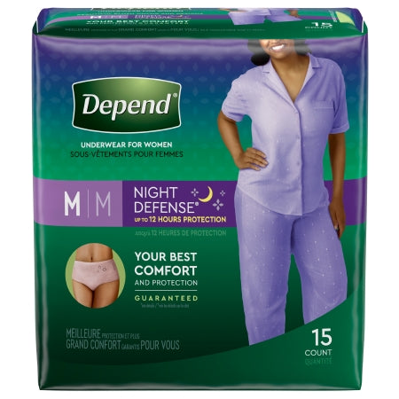 Kimberly-Clark Depend Night Defense Underwear for Women - UNDERWEAR, NIGHT DEFENSE, MEDIUM - 51703