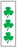 Key Surgical Patterned Sheet Tape - 1/4" Sheet Tape, ID, White / Green, Clovers - T-709-0103