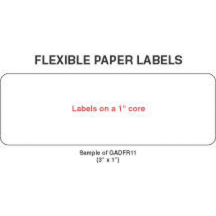 Label Paper Removable 1" Core 3 1/2" X 1 1/2" White 1000 Per Roll
