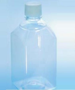 Greiner Bio-One Media Bottles - Clear Media Bottle, PET, Square, Sterile, Cap, 1 L - 952700