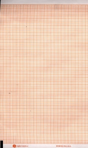 Graphic Controls Medical Chart Recording Papers - Quinton ECG Multi-Channel Recording Paper, Orange Grid, 8.5" x 183' - 7G32016422