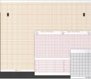 Graphic Controls Medical Chart Recording Papers - Fukada Denshi ECG Single-Channel Recording Paper Roll, 63 mm x 97' - 7G2016931C