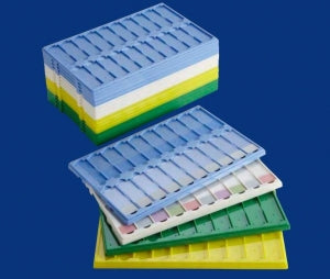 General Data Inc Microscope Slide Trays - TRAY, 20-POS, 3X1" MICROSCOPE SLIDE, BLUE - SF-20P-B