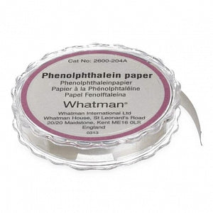 Whatman Acid-Alkali Phenolphthalein Litmus Test Paper - Phenolphthalein Litmus Paper, 7 mm x 5 m Roll - 2600-204A