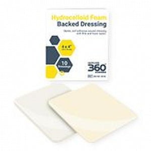 Gemco Gemcore360° Hydrocolloid Dressing - Hydrocolloid Foam Dressing, 4" x 4" - AM-WC-HC44