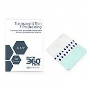 Gemco Gemcore360° Transparent Thin Film Dressing - Sheet Dressing, 4" x 4.75" - AM-WC-TF4434