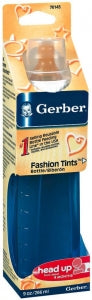 Bottles by NUK-USA Gerber Clear View Ba - Latex Fashion Tints Nurser Bottle, 9 oz. - 76145