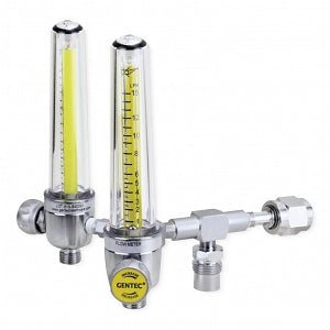 Genstar Technologies Dual-Air Brass Flowmeters - Brass Dual Flowmeter for Medical Air, 0-15 LPM, DISS - FMD187B-15L-DSP