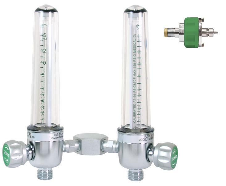 Brass Dual Oxygen Flowmeters