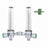 Genstar Technologies Brass Dual Oxygen Flowmeters - Oxygen Dual Flowmeter, Brass, 15 LPM, G Ohio - FMD197B-15L-OH