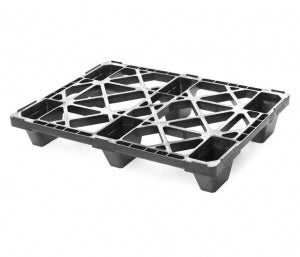 Grainger Pallets - Black Nestable Advanced Composite Material (ACM) Four-Way Pallet, 32" x 24" x 5.5" - 19UA94