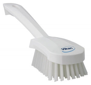 Vikan Brushes - White 10" Polyester Short Handle Scrub Brush - 41925