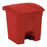 Grainger Square Flat-Top Utility Wastebasket - Flat-Top Wastebasket, 8 Gal., 18-1/4" Tall, Red - 6GAJ6