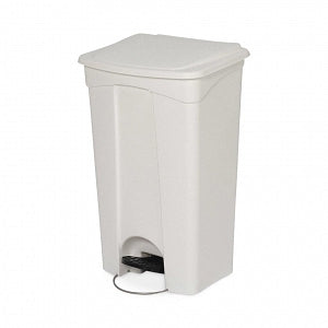 Tough Guy Rectangular Step Cans - Rubbermaid White Step-On Trash Can, 23 gal. Capacity - 6GAK3