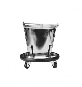 Graham-Field Stainless Steel Kick Bucket - Kick Bucket and Stand Set, 4-Wheel - 3267