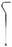 Graham-Field Adjustable Offset Handle Cane with Plastic Grip - Adjustable Offset Handle Cane with Lumex Aluminum Finish and Standard Plastic Grip, Standard Length, 31" - 39" - 5940A