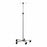 Graham Field Five-Leg Deluxe IV Stands - Deluxe IV Pole Stand, Stainless Steel, 4 Hook - 7016A
