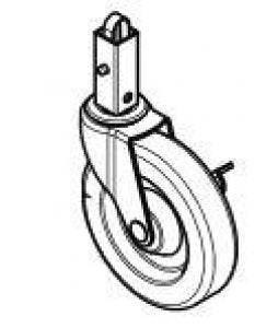 Graham-Field Caster Assemblies - Caster Assembly, Rear Wheel with Spring Clip - WB170018A