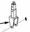 Graham-Field Caster Assemblies - Caster Assembly, Caster Yoke with Spring Clip, Fixed, Front - WY170011