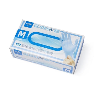 Medline Glide-On 3G Vinyl Exam Gloves - Glide-On 3G Stretch Vinyl Exam Gloves, Powder-Free, Size M - GLIDE712