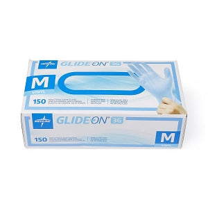 Medline Glide-On 3G Vinyl Exam Gloves - Glide-On 3G Stretch Vinyl Exam Gloves, Powder-Free, Size M - GLIDE712