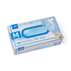 Medline Glide-On 3G Vinyl Exam Gloves - Glide-On 3G Stretch Vinyl Exam Gloves, Powder-Free, Size M - GLIDE712