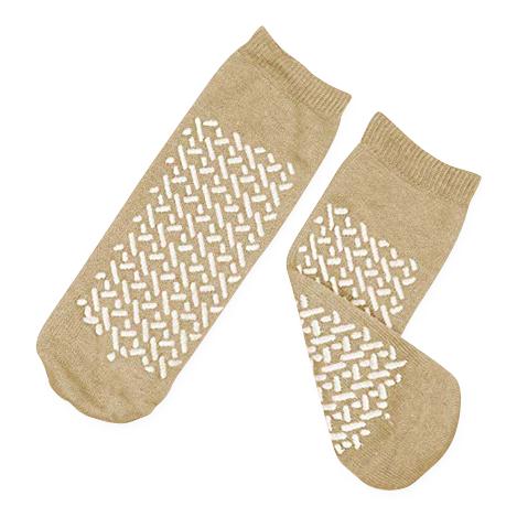 DeRoyal Double-Sided Slippers - Double-Tread Slipper, Size S / M, Tan - M3067-SM