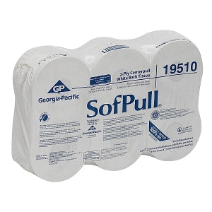 Georgia-Pacific SofPull 2-Ply Mini Bath Tissue - SofPull 2-Ply Mini Bath Tissue, 1, 000 Sheets / Roll - 19510