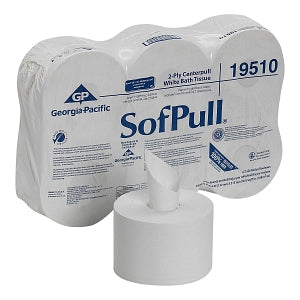 Georgia-Pacific SofPull 2-Ply Mini Bath Tissue - SofPull 2-Ply Mini Bath Tissue, 1, 000 Sheets / Roll - 19510