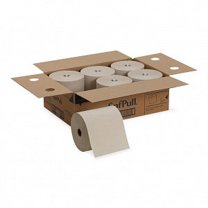 Georgia-Pacific SofPull Paper Towel Rolls - SofPull High-Capacity Hard-Wound Recycled Paper Towel Roll, Brown, 7.87" W x 1, 000' L - 26480