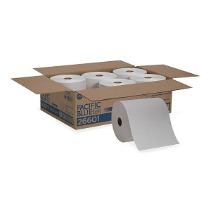 Georgia-Pacific Pacific Blue Basic EPA Compliant Towel Rolls - Pacific Blue Basic EPA-Compliant Recycled Paper Towel Roll, White, 800'/Roll - 26601