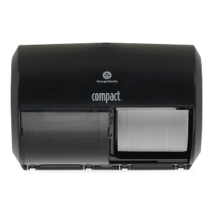 -Side Toilet Tissue Dispensers by GP Compact 2 Roll Side- - Compact Side-by-Side Double-Roll Toilet Tissue Dispenser, Black - 56784A