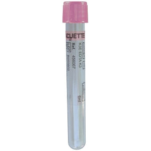 Greiner VACUETTE K3 EDTA Blood Collection Tubes - VACUETTE Whole Blood Collection Tube, 13 mm x 100 mm, 6 mL, Pull Cap - 456067