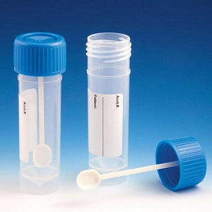Globe Scientific Inc PP Fecal Containers W / Cap and Spoon - CONTAINER, FECAL, 30ML, PP, SCRW CAP W/SPOON - 109120L