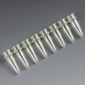 Globe Scientific Polypropylene PCR Reaction Tube Strip - TUBE, 8 STRIP, PCR, 0.2ML, PP, YLW, 125/BG - 110575Y